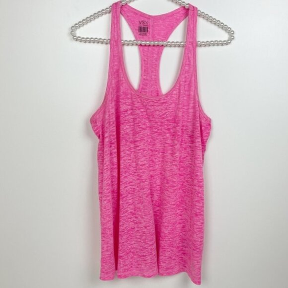 Victoria's Secret Tops - VSX Sportwear Burnout Heathered Pink Sleeveless Tank Top Size Small F1105